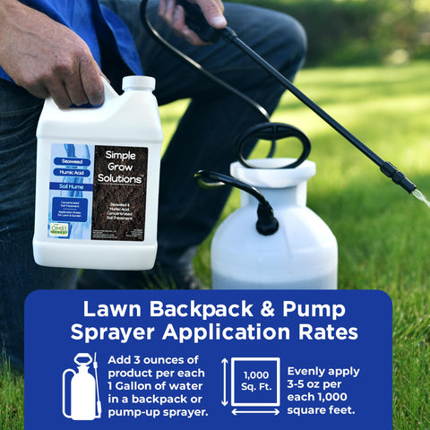 Simple Lawn Solutions uso en jardín cerca de flores para mayor vigor