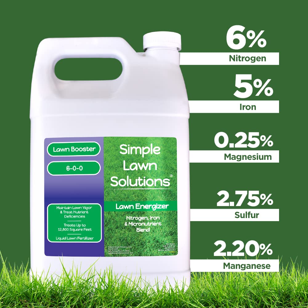 Simple Lawn Solutions operario profesional usando el producto en mantenimiento
