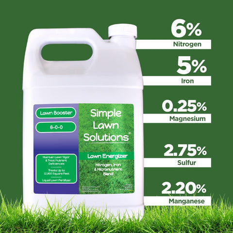 Simple Lawn Solutions operario profesional usando el producto en mantenimiento