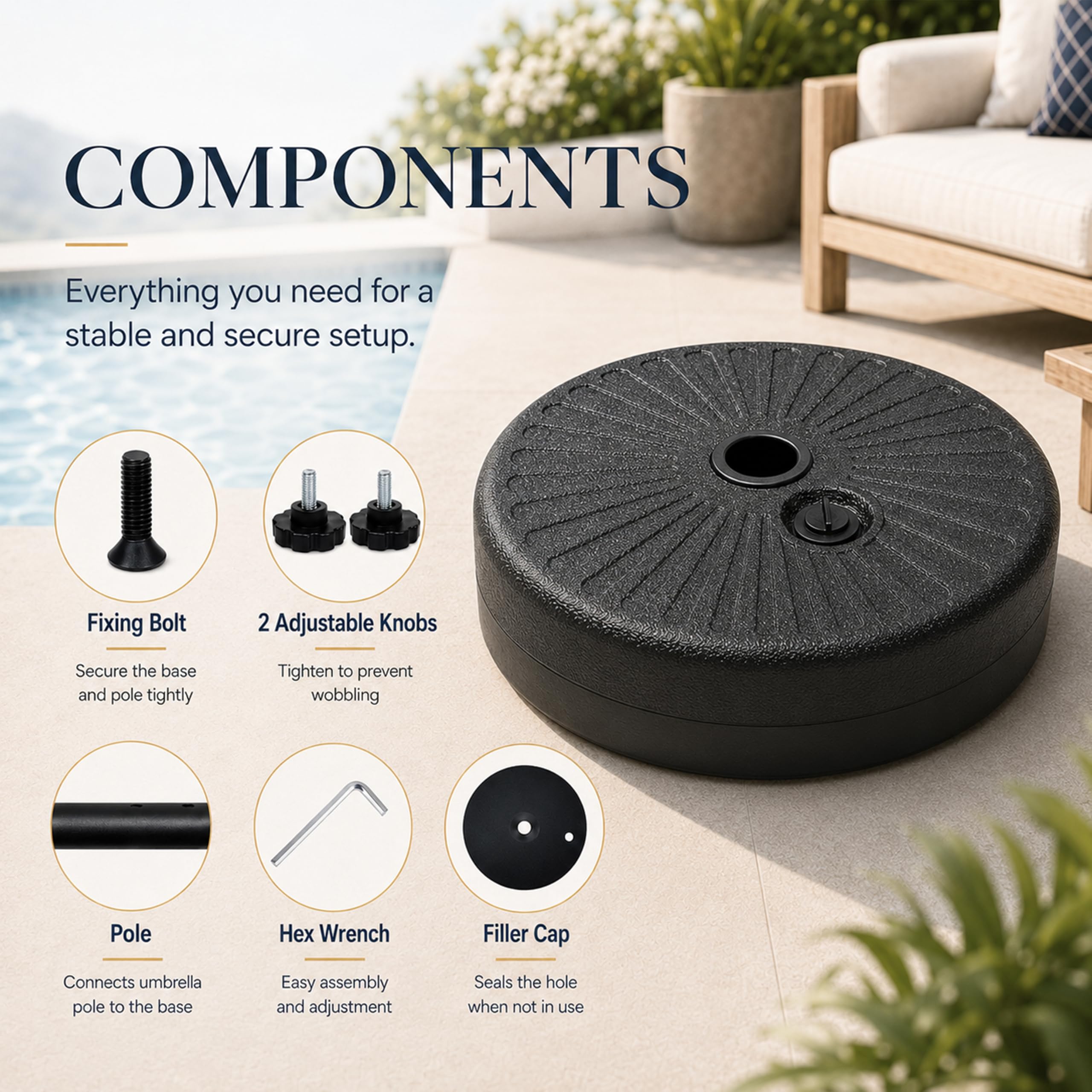 SimpleLux textura HDPE resistente a la intemperie para larga duración