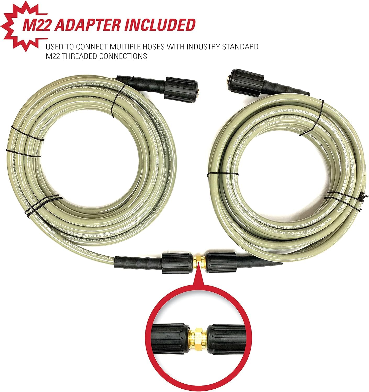 SIM PSON manguera extendida 25 pies para mayor alcance en limpieza