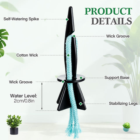 Singhoow espiga instalada en maceta demostrando uso y simplicidad