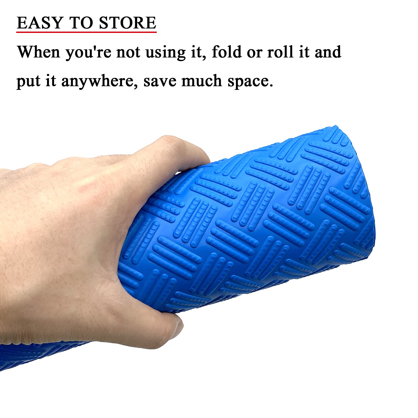 SKARUMMER colocada bajo escalera protegiendo el liner y ofreciendo agarre