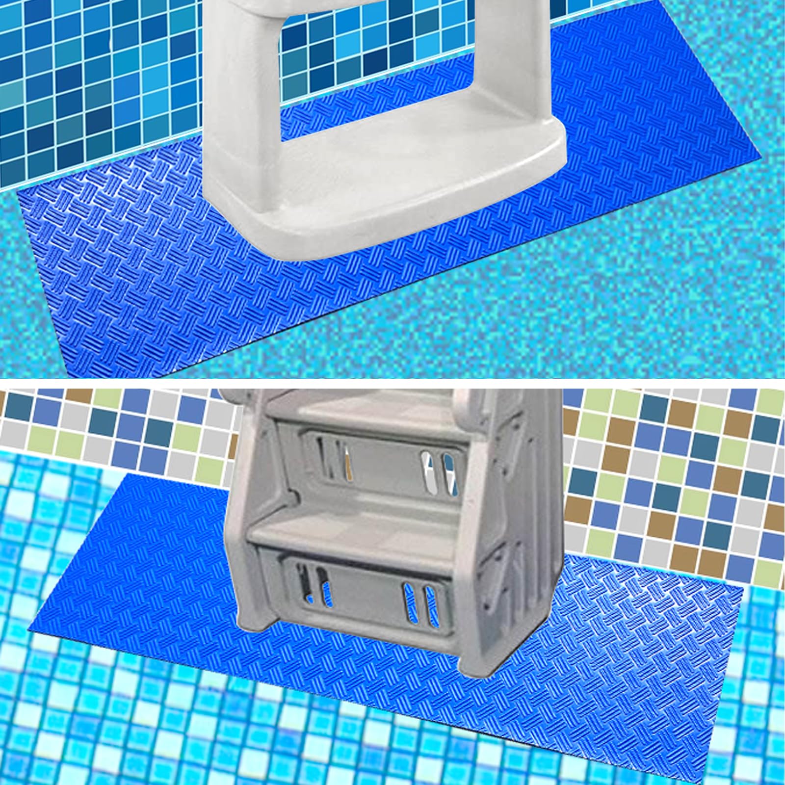 SKARUMMER tapete en ambiente de piscina mostrando integración estética y protección