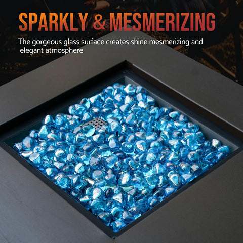 Skyflame detalle del brillo bajo llama demostrando refracción de luz