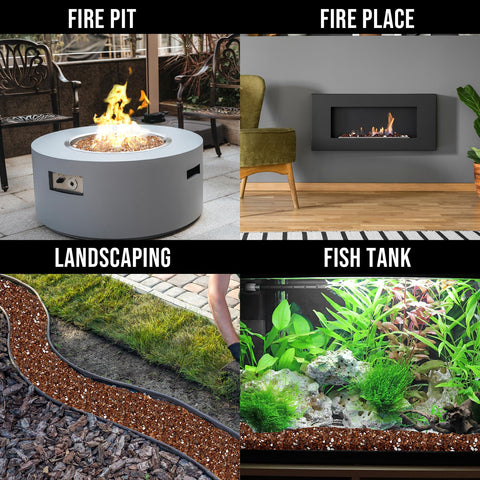 Skyflame distribución del vidrio dentro de chimenea para aspecto limpio