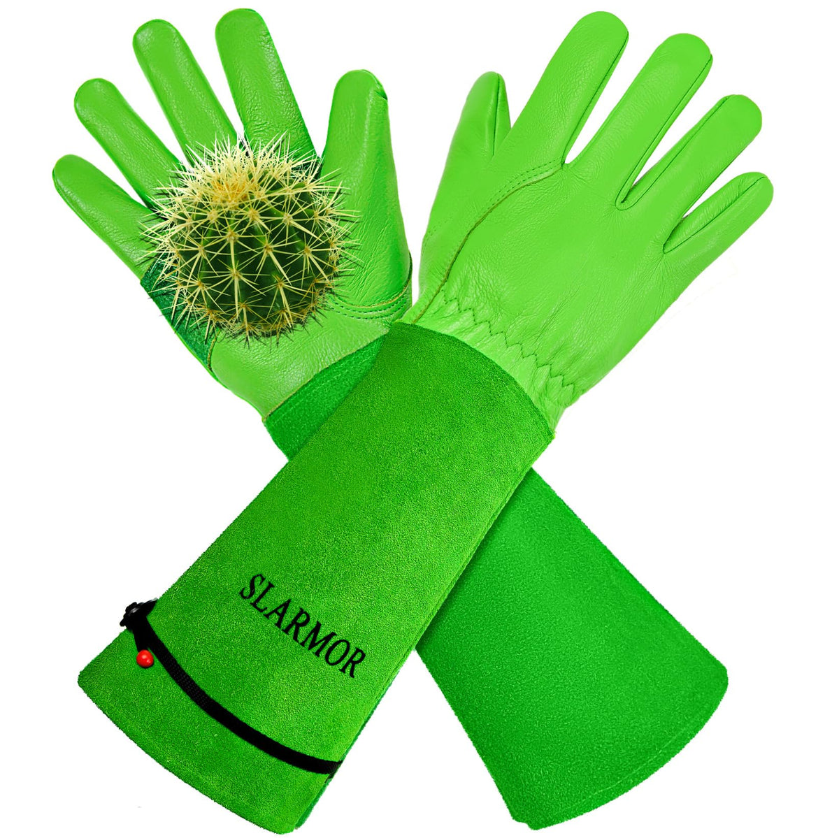 SLARMOR embalaje frontal mostrando guantes resistentes y protección