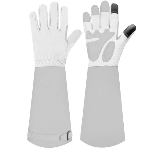 SLARMOR vista frontal de guantes largos mostrando protección completa al codo