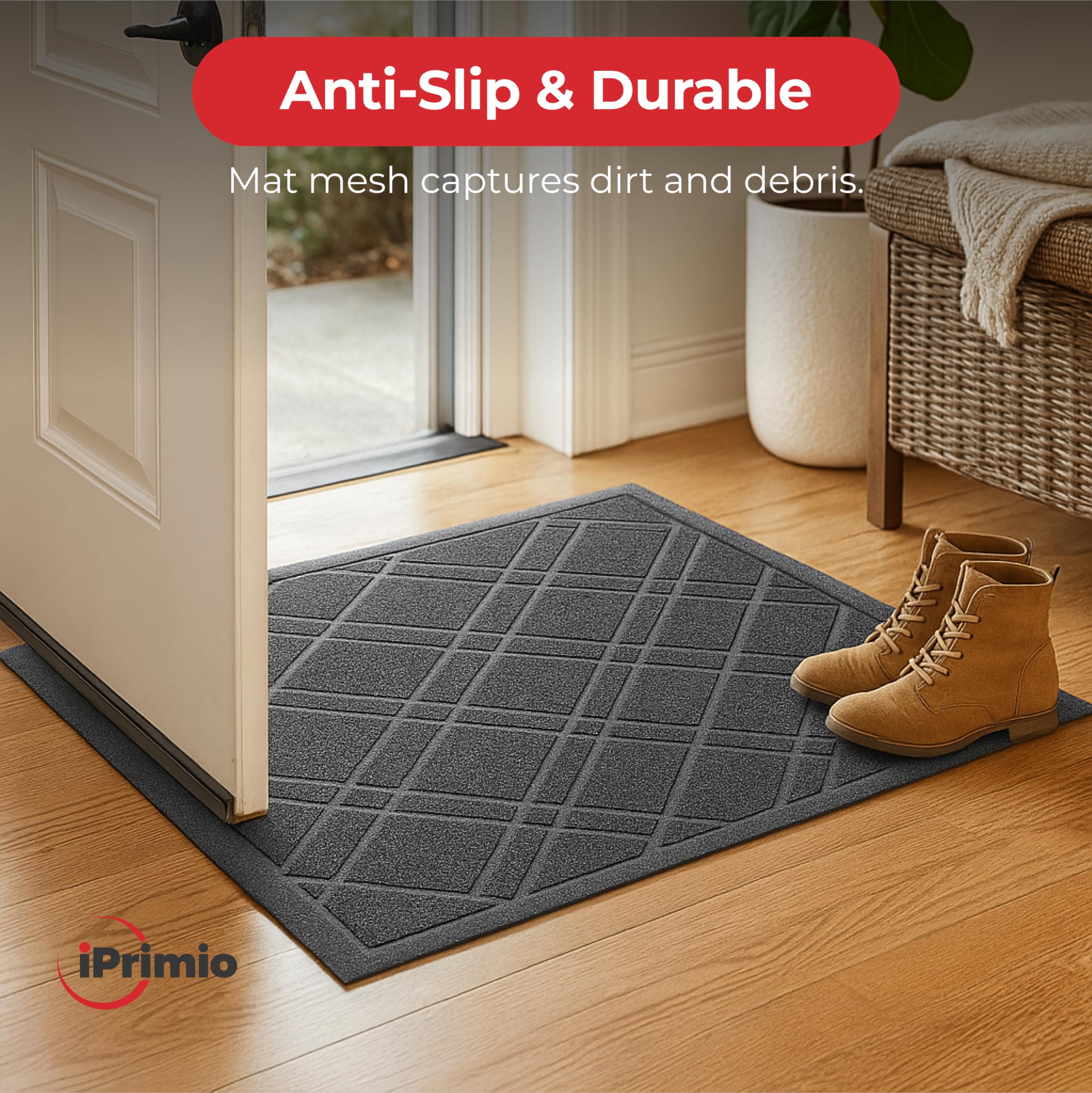 SlipToGrip detalle de fibras y drenaje que facilita secado rápido