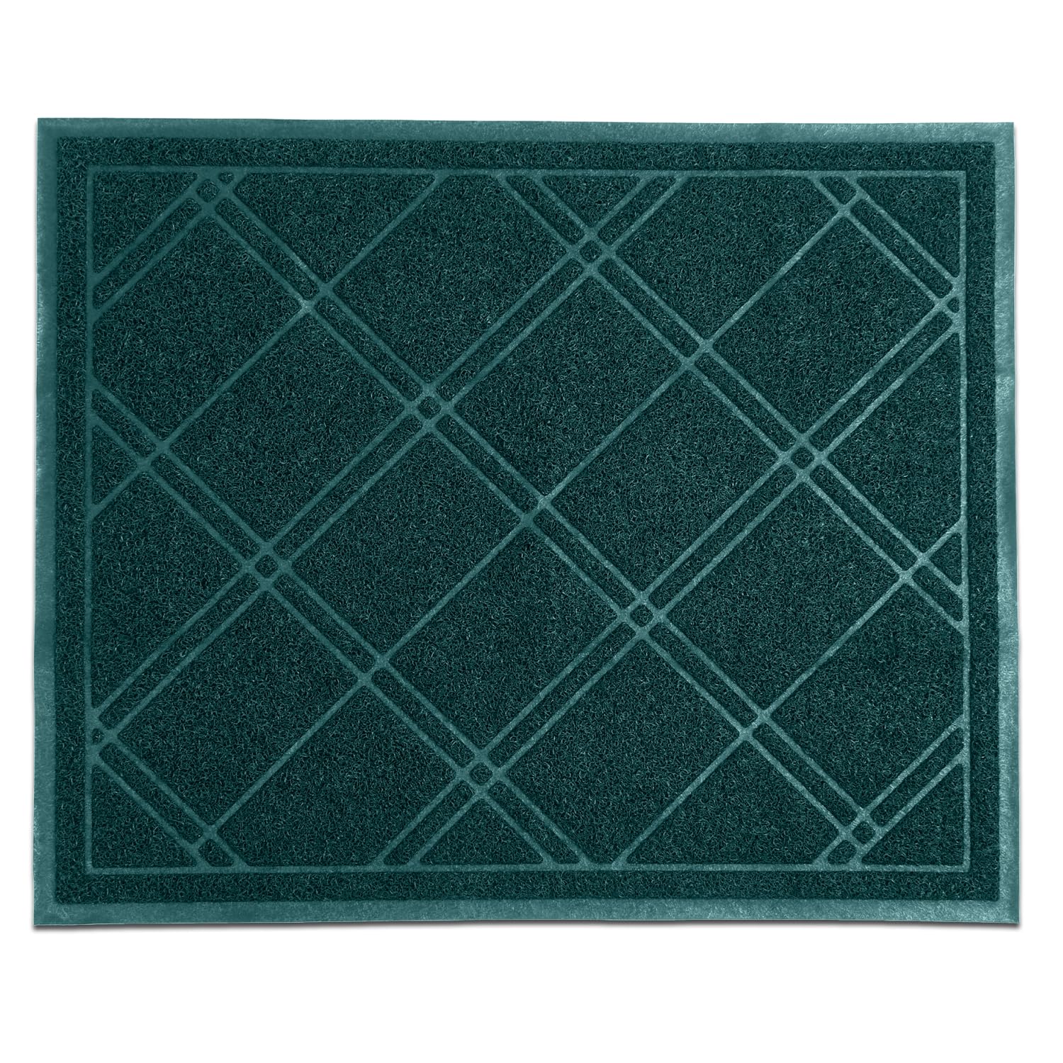 SlipToGrip vista frontal del felpudo pack de 2 mostrando color verde y diseño