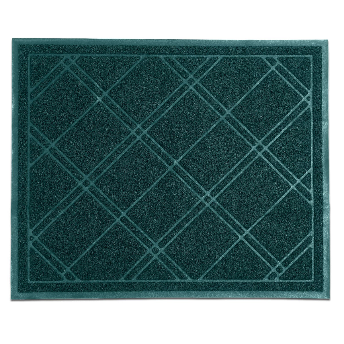 SlipToGrip vista frontal del felpudo pack de 2 mostrando color verde y diseño