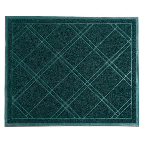 SlipToGrip vista frontal del felpudo pack de 2 mostrando color verde y diseño