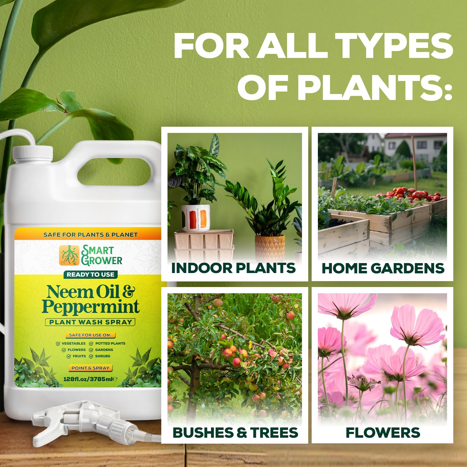 Smart Grower aplicándose en plantas del jardín para mantenimiento