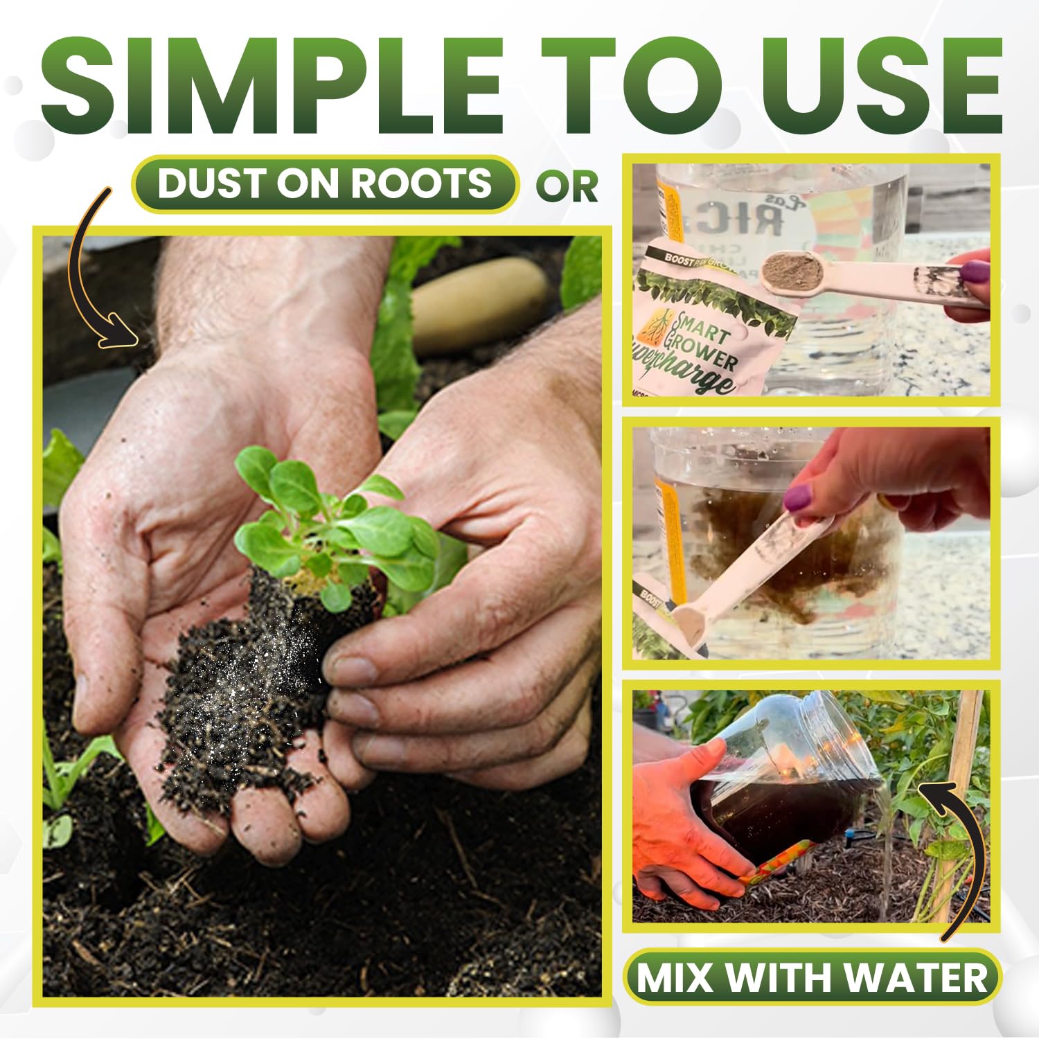 Smart Grower etiqueta con ingredientes para confianza del usuario