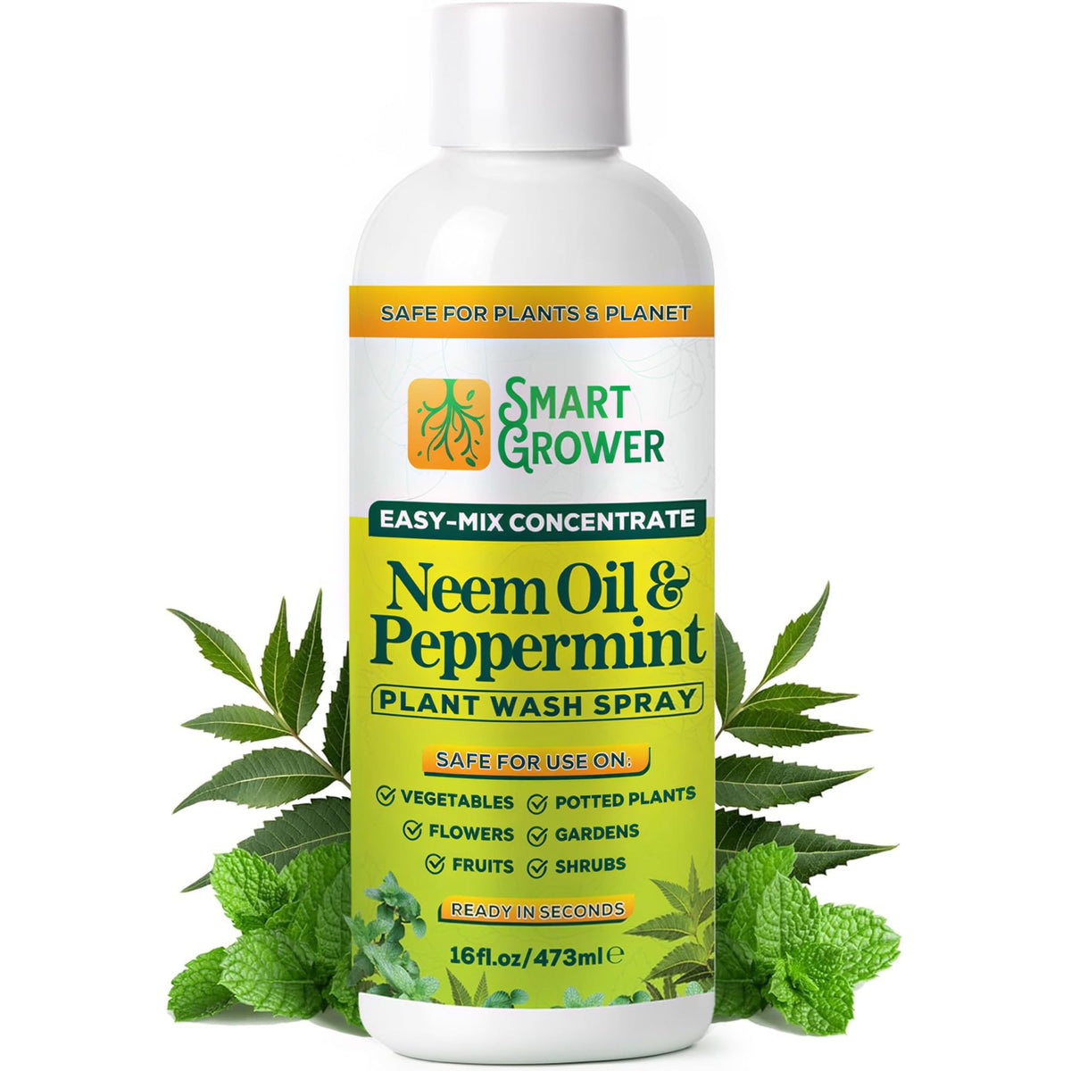 Smart Grower botella frontal del concentrado neem, presenta ahorro y rendimiento
