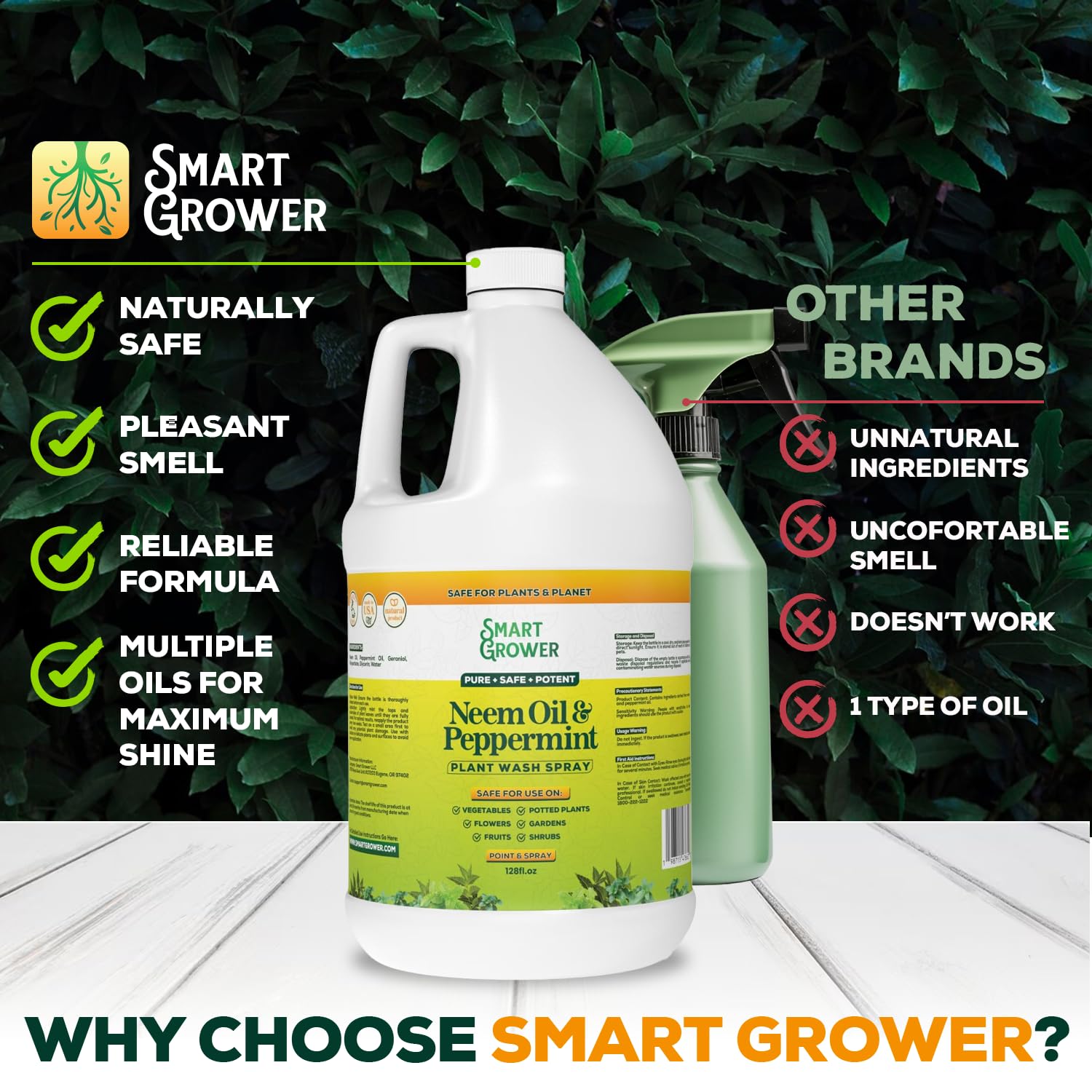 Smart Grower empaque con detalles de seguridad y sostenibilidad