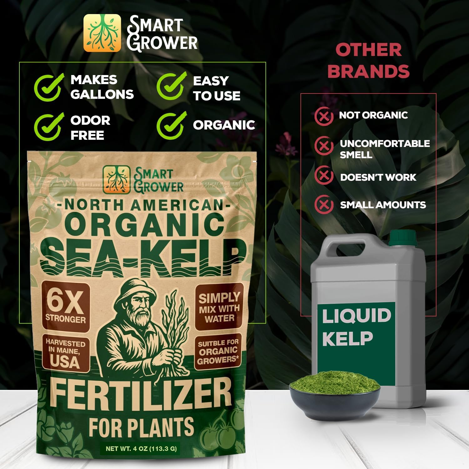 Smart Grower uso en huerto con plantas sanas que muestran mejora visible