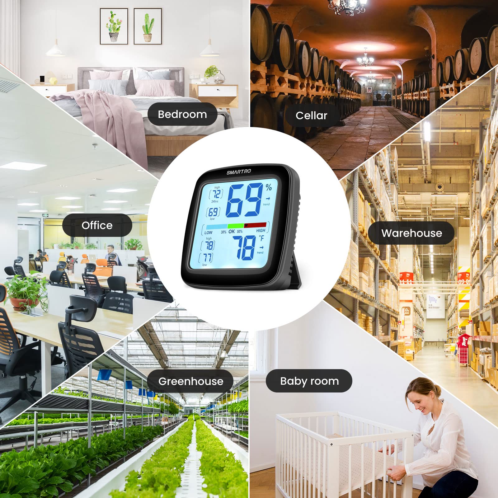 SMARTRO SC42 colgado en pared ahorro de espacio y visibilidad