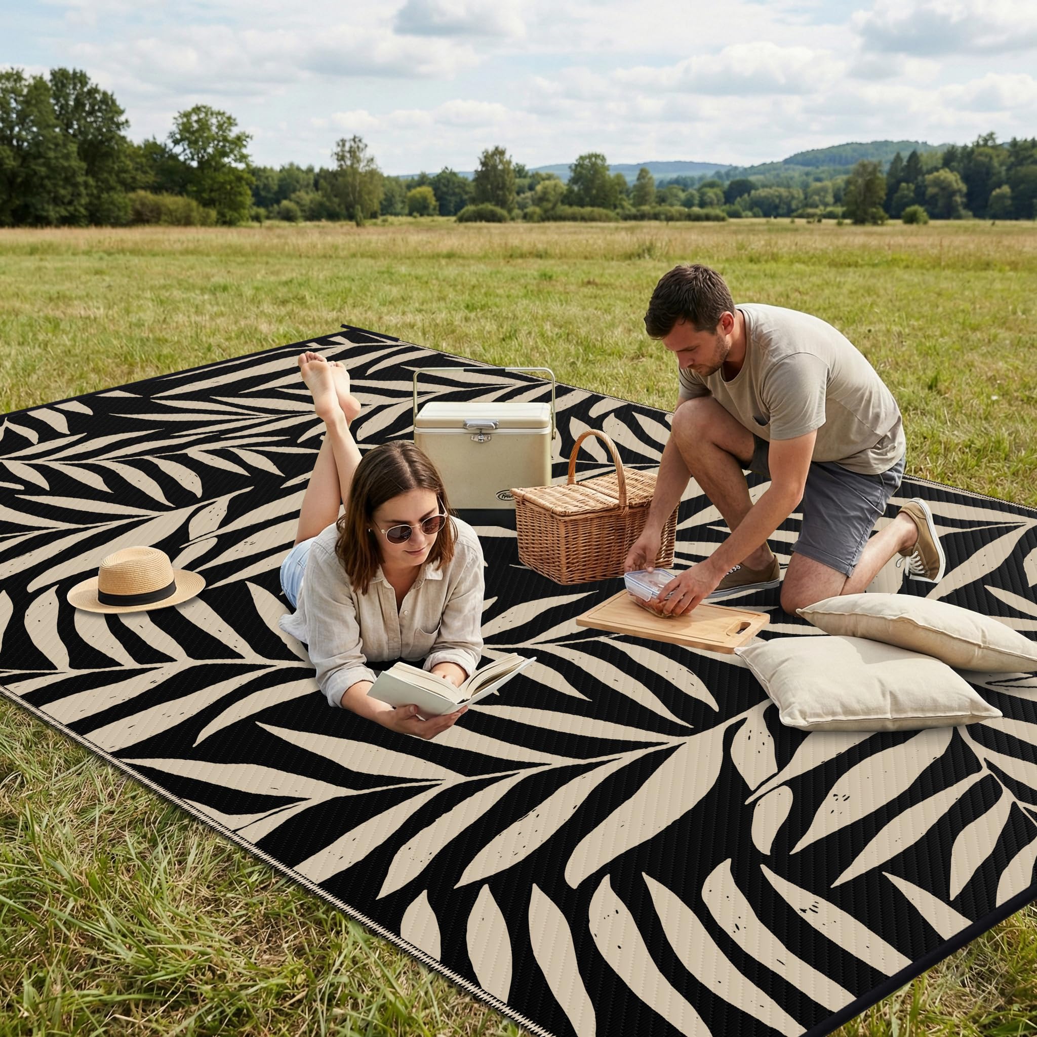 Smiry alfombra en uso durante picnic, comodidad y protección contra humedad