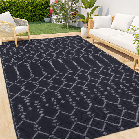 Smiry alfombra exterior vista frontal, resistente y elegante