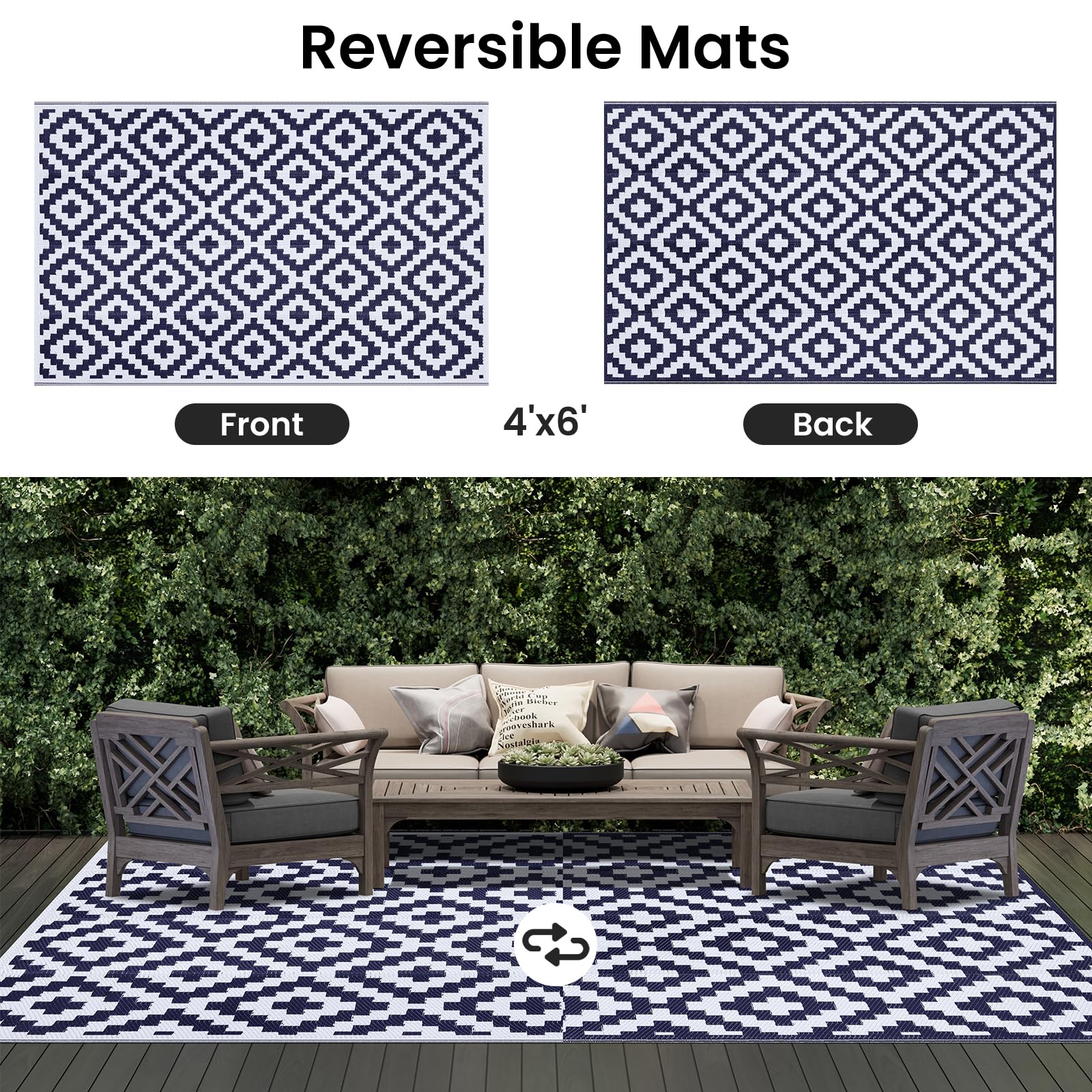 Smiry reversibilidad mostrando lado blanco y navy para dos estilos