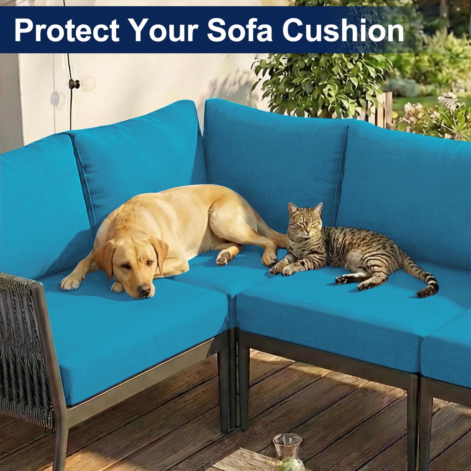 Smiry ambientación en patio que muestra estética y protección para muebles