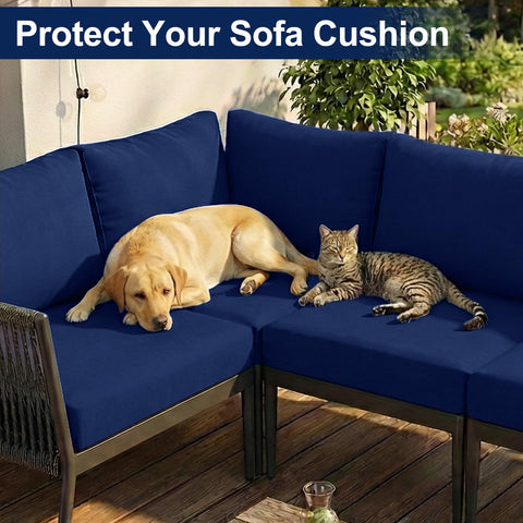 Smiry familia con mascota en patio mostrando protección contra suciedad