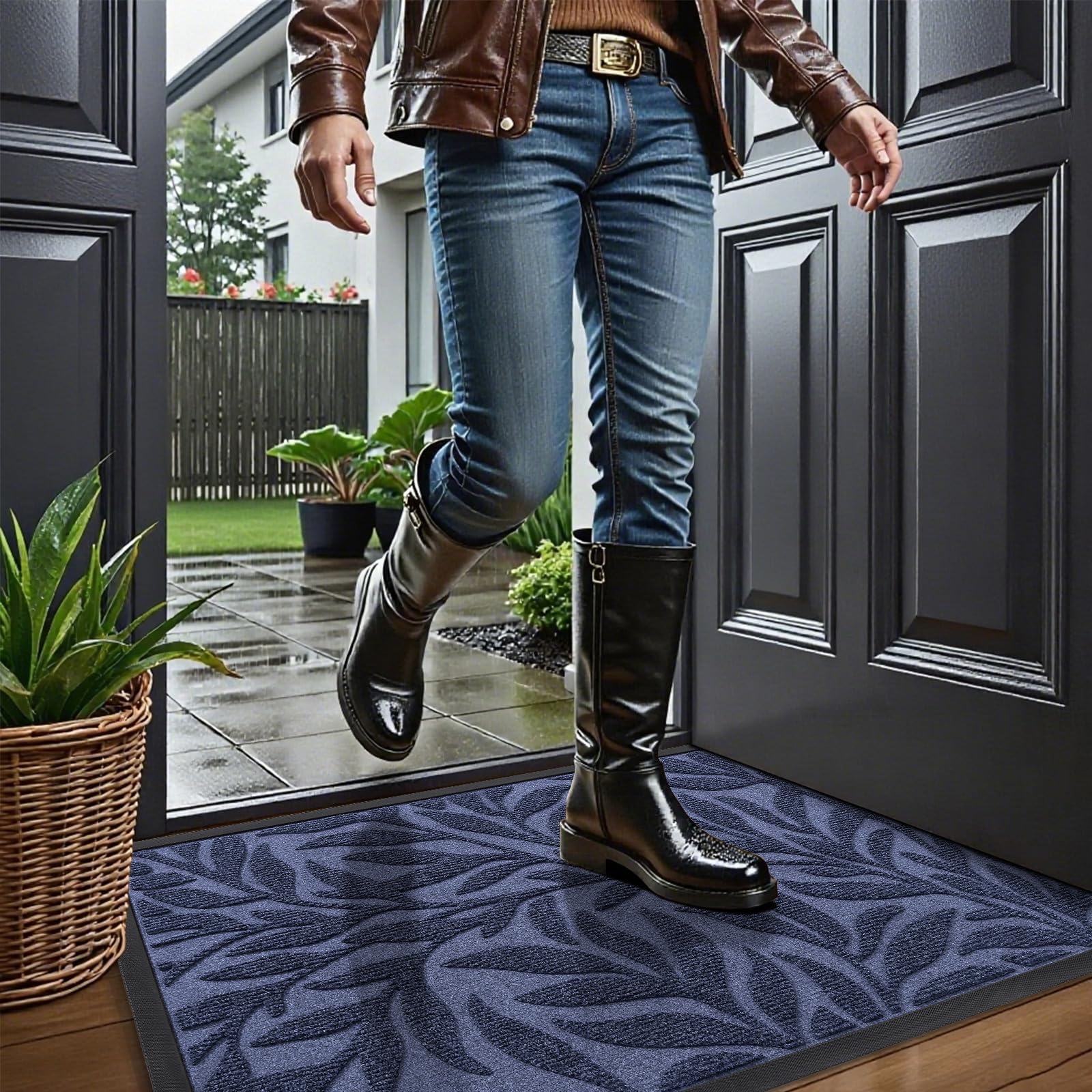 Smiry felpudo en recibidor con decoración, protección y estética combinada