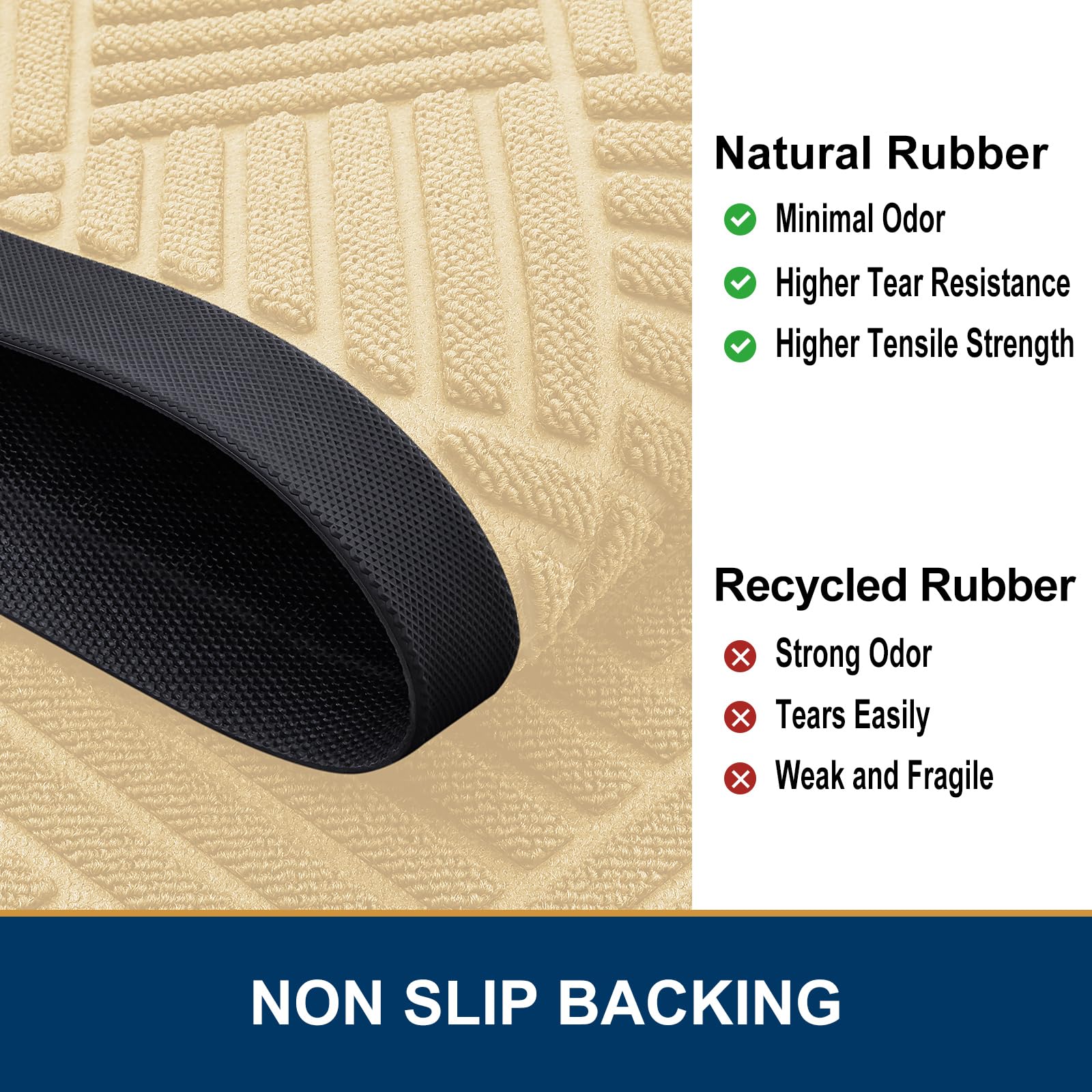 Smiry felpudo junto a zapatillas para comparar tamaño y capacidad de cobertura