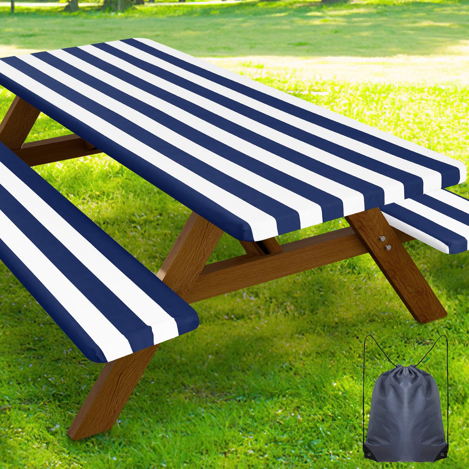 Smiry funda frontal de mesa rayas marinas protege y embellece tu mesa