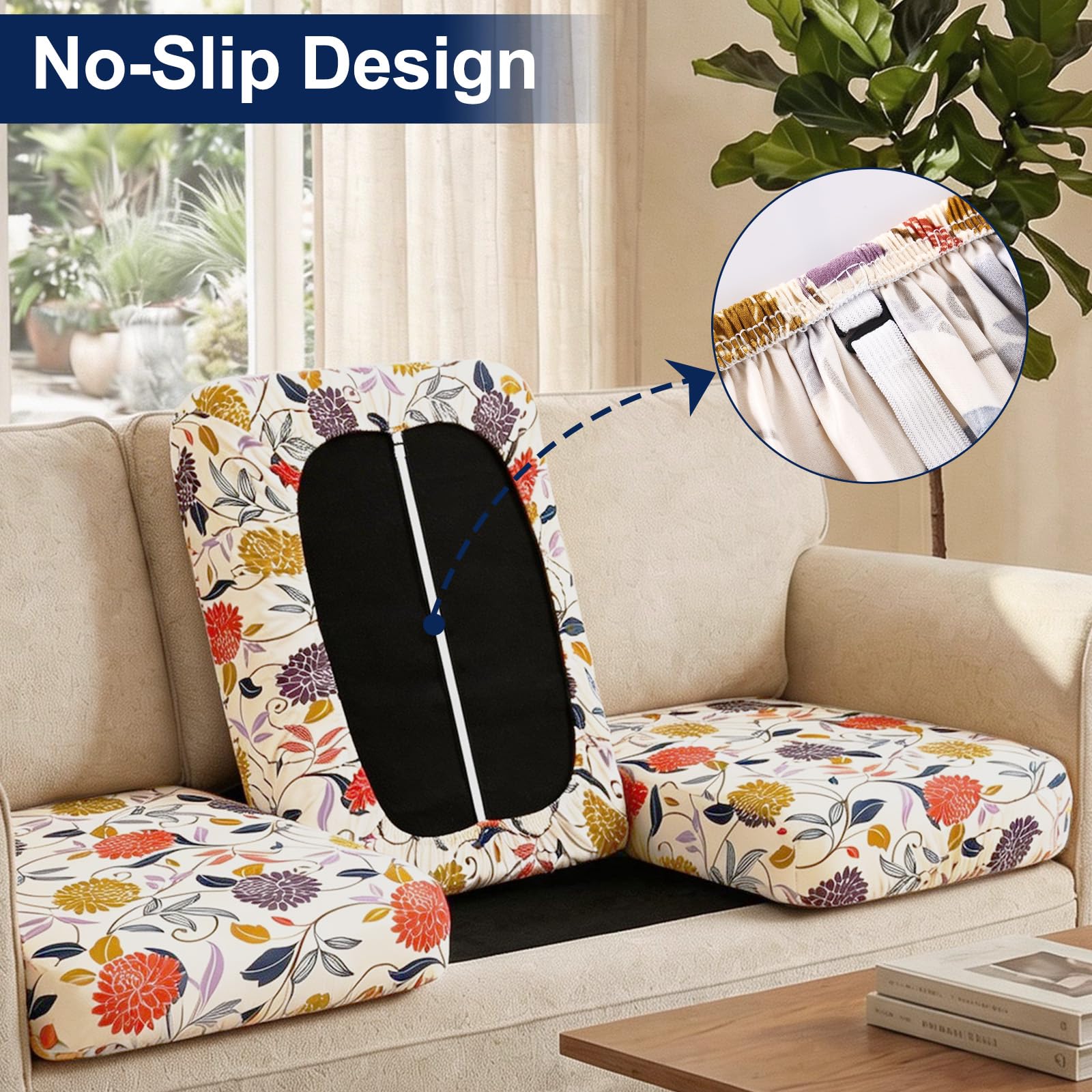 Smiry funda colocada en sillón de patio protegiendo la tela
