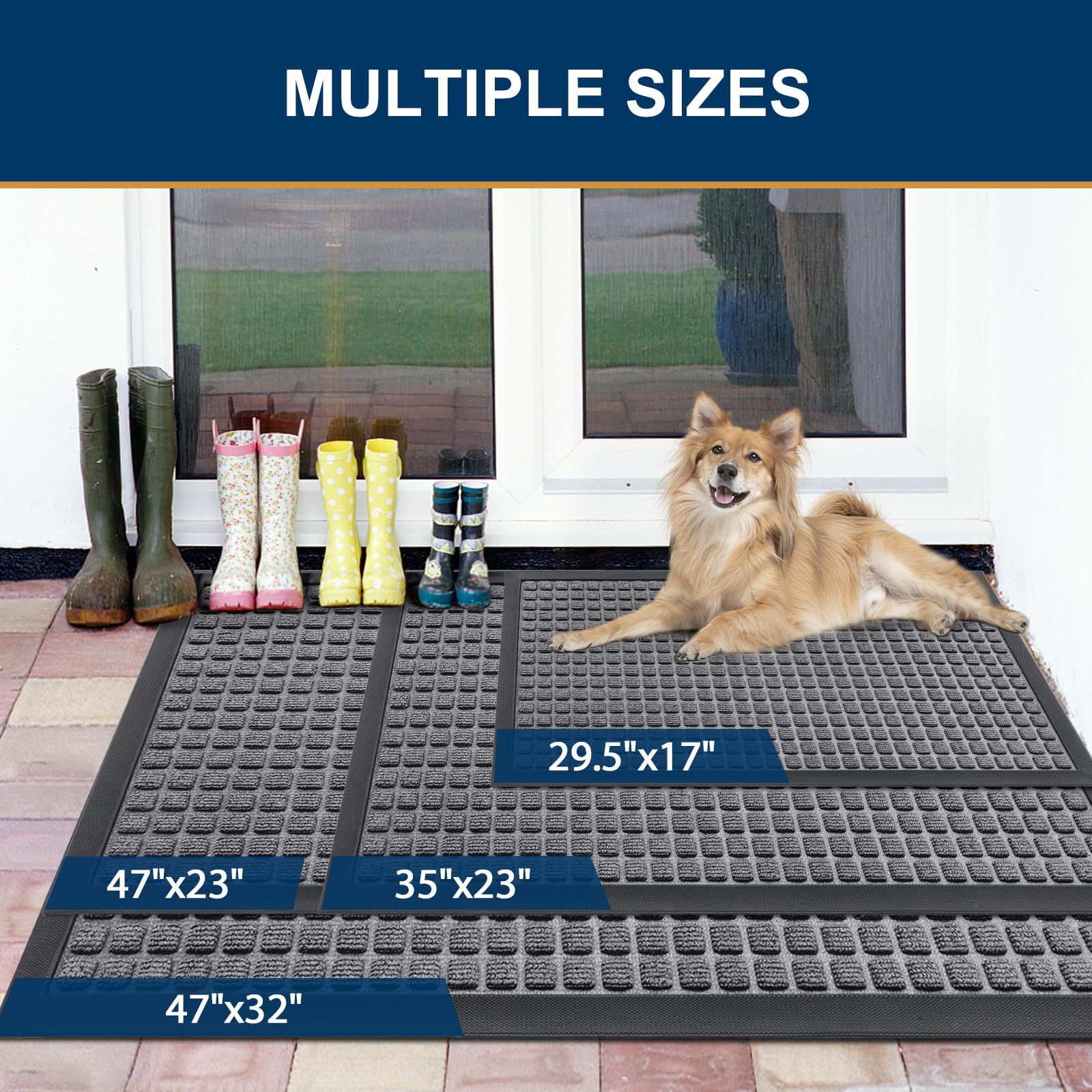Smiry comparación de tamaño con pies para visualizar las 47x32 pulgadas