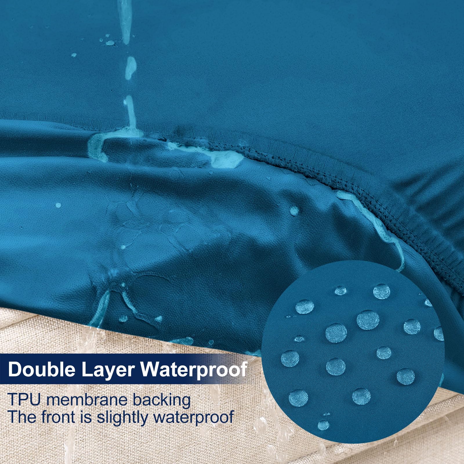 Smiry textura primer plano que revela tejido elástico y repelente al agua