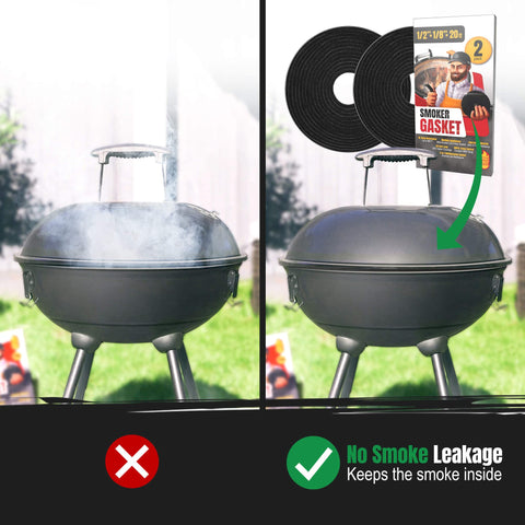 Smoker Chef comparación de talla con regla para ver cobertura de 10 pies