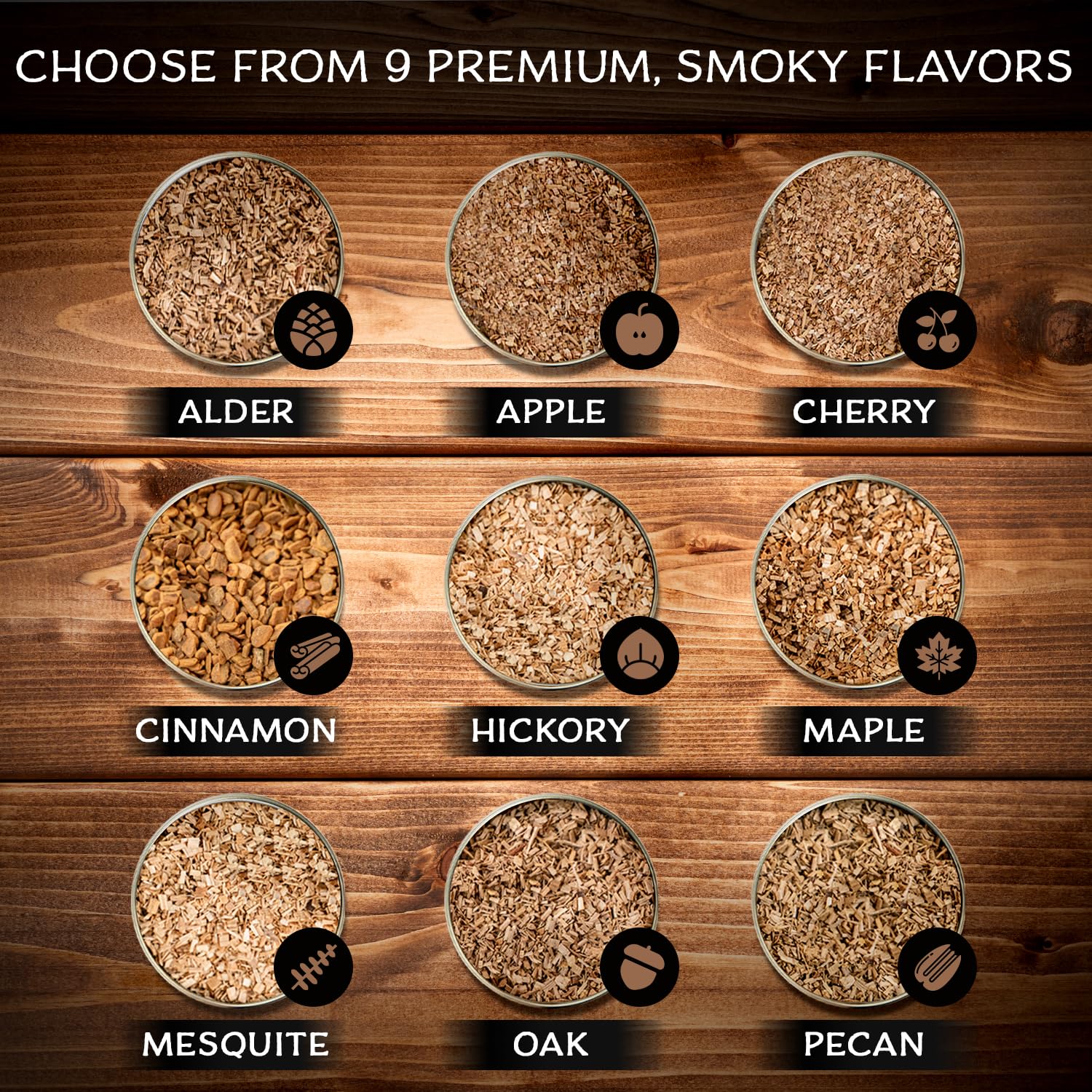 SmokeTop virutas maple produciendo humo en copa para realzar aroma del cóctel