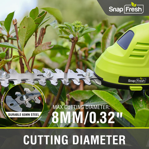 SnapFresh tijeras de césped recortando borde con acabado limpio