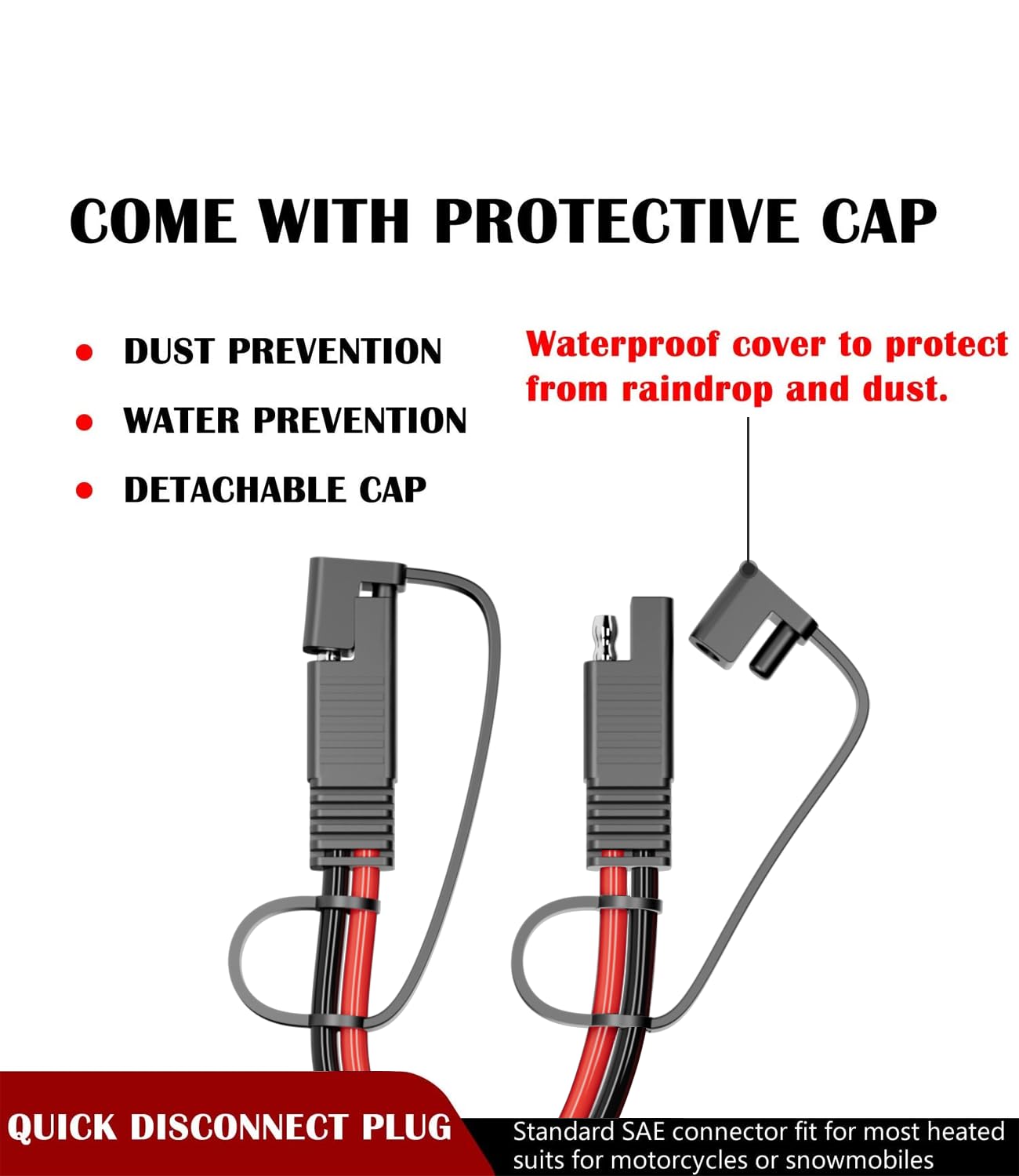 SNLLMZI conector SAE con tapón impermeable protegiendo de polvo y humedad