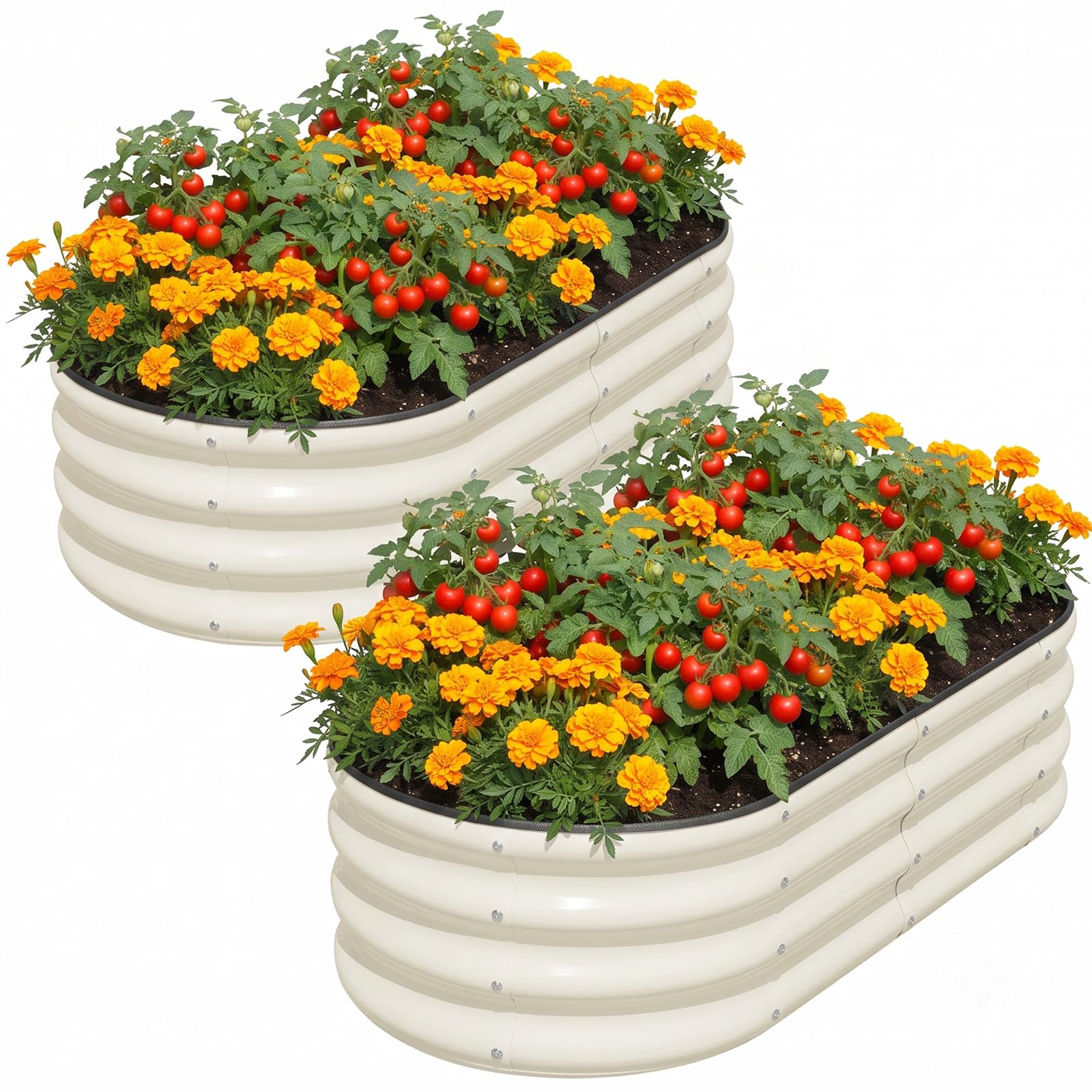 SnugNiture frontal de la jardinera mostrando espacio de cultivo y forma resistente