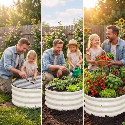 SnugNiture jardinera con vegetales demostrando rendimiento en cultivo