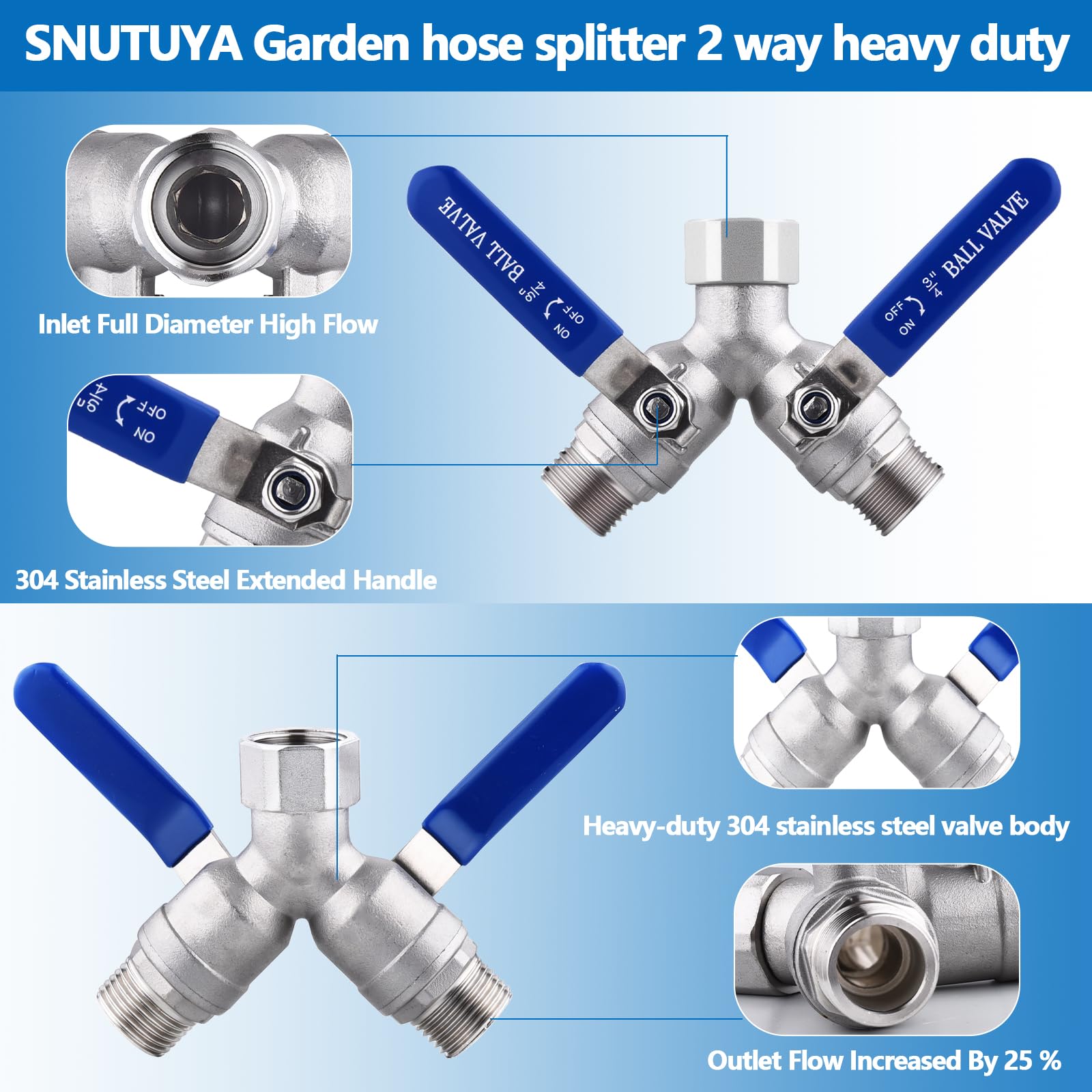 SNUTUYA manijas azules largas para control cómodo y visible