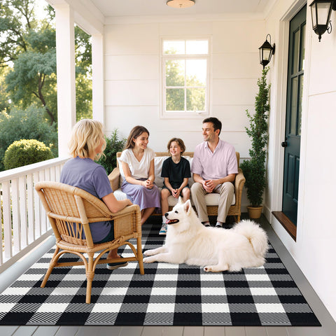 SofterCharm alfombra en entrada combinada con felpudo, crea bienvenida cálida