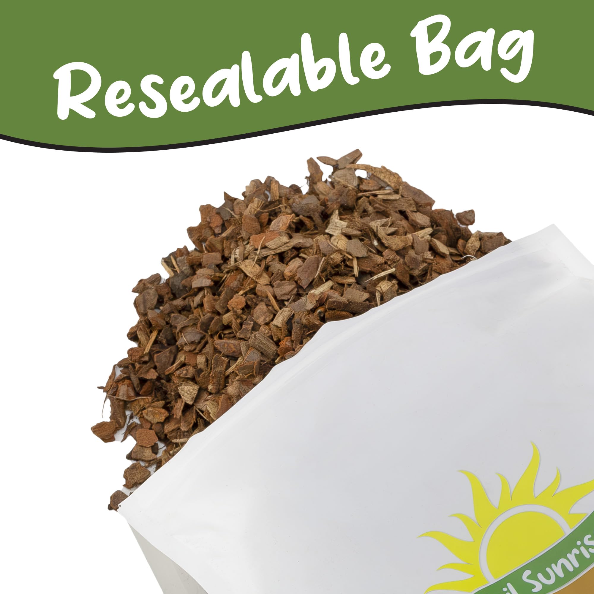 Soil Sunrise etiqueta con ingredientes y origen USA, garantía de naturalidad
