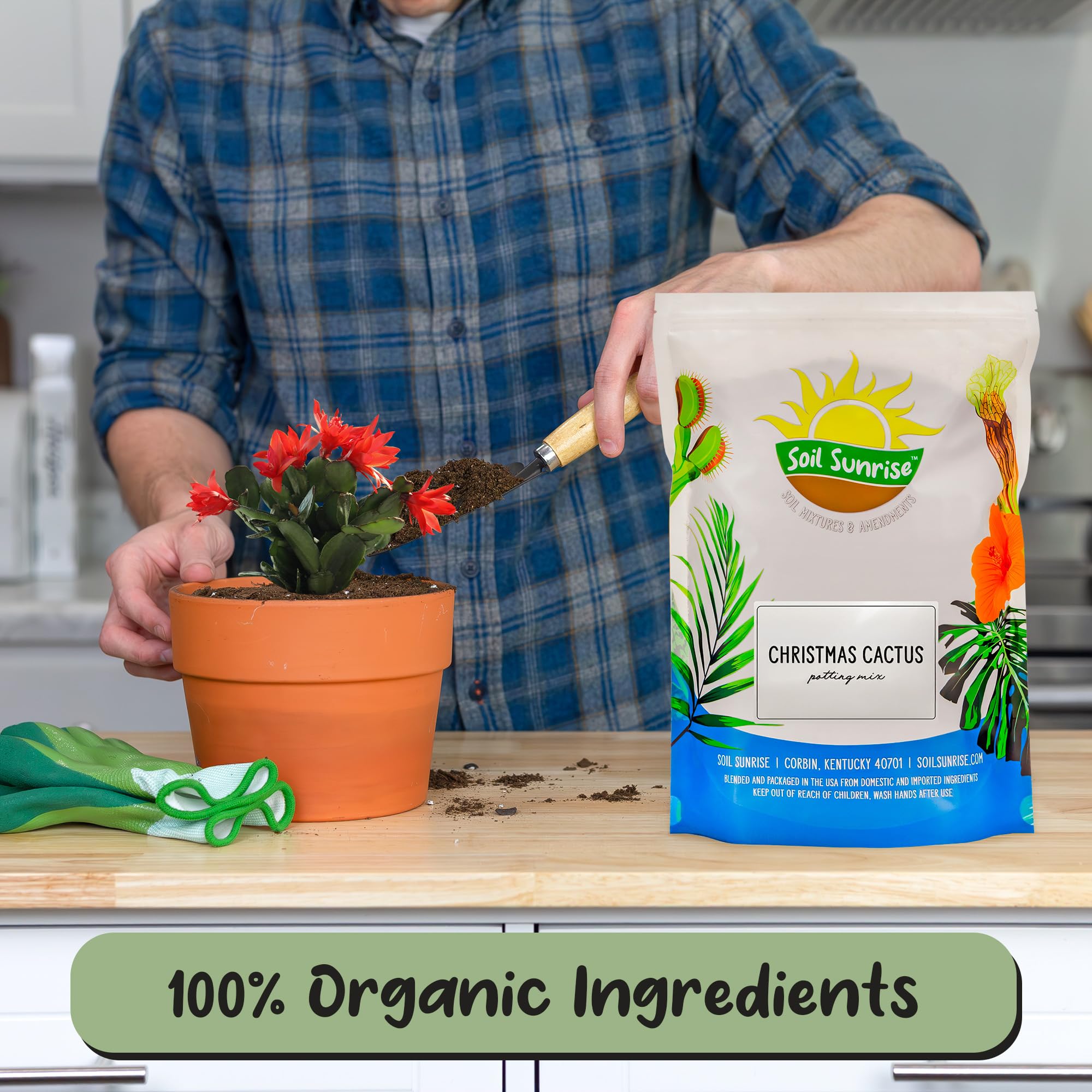Soil Sunrise ingredientes visibles como turba y corteza, aportan nutrientes