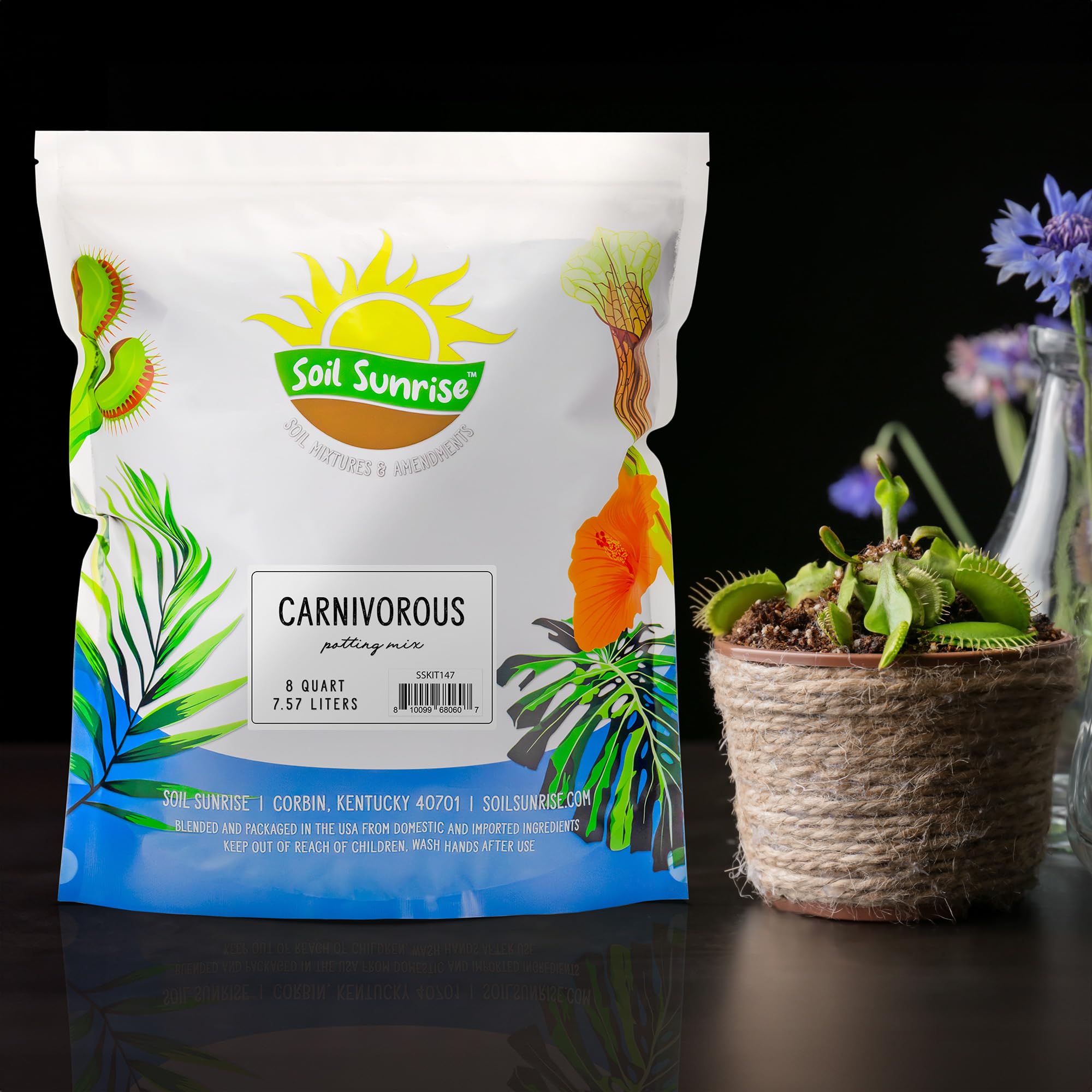 Soil Sunrise textura cercana con mezcla aireada y lista para plantar
