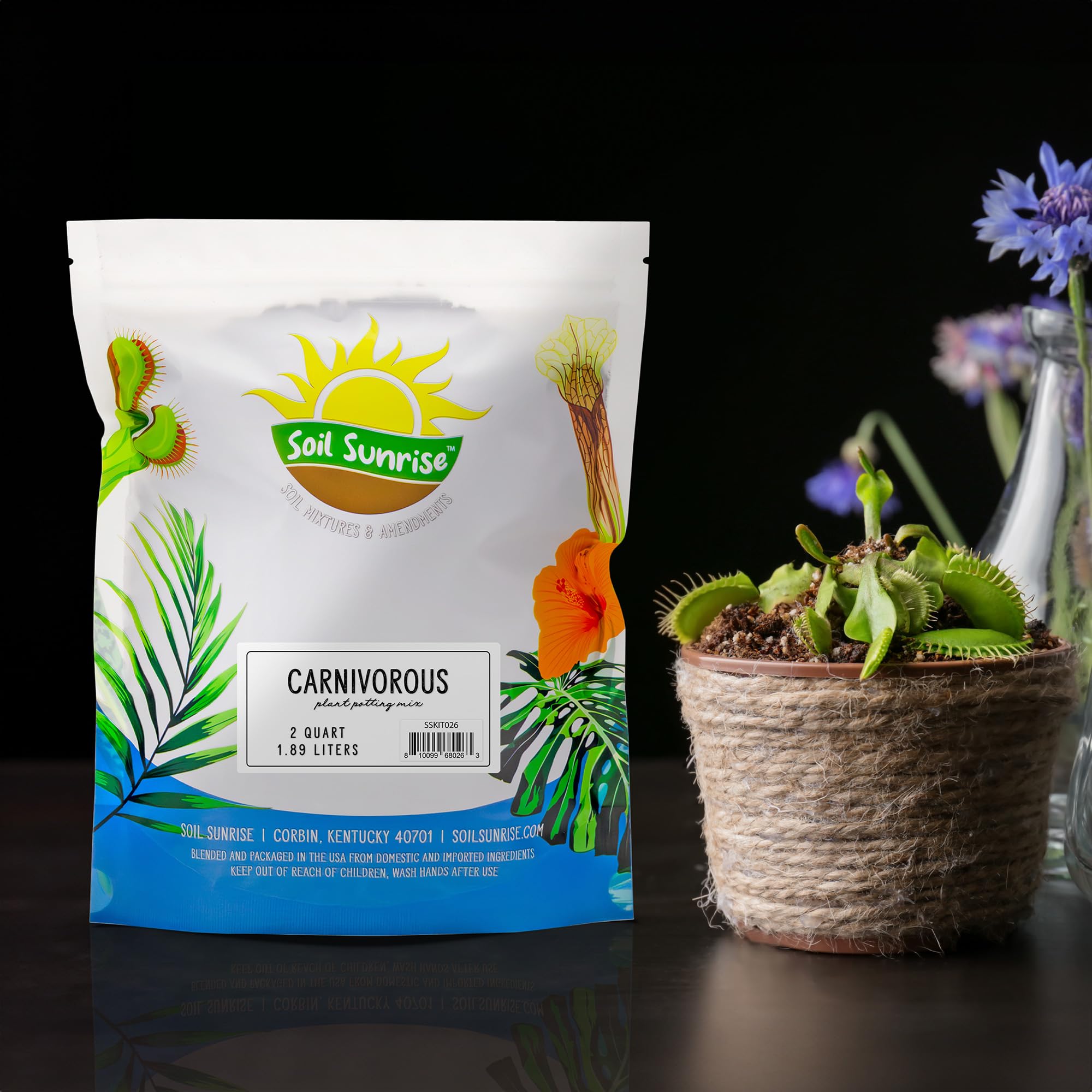Soil Sunrise textura cercana con mezcla suelta y beneficios de aireación