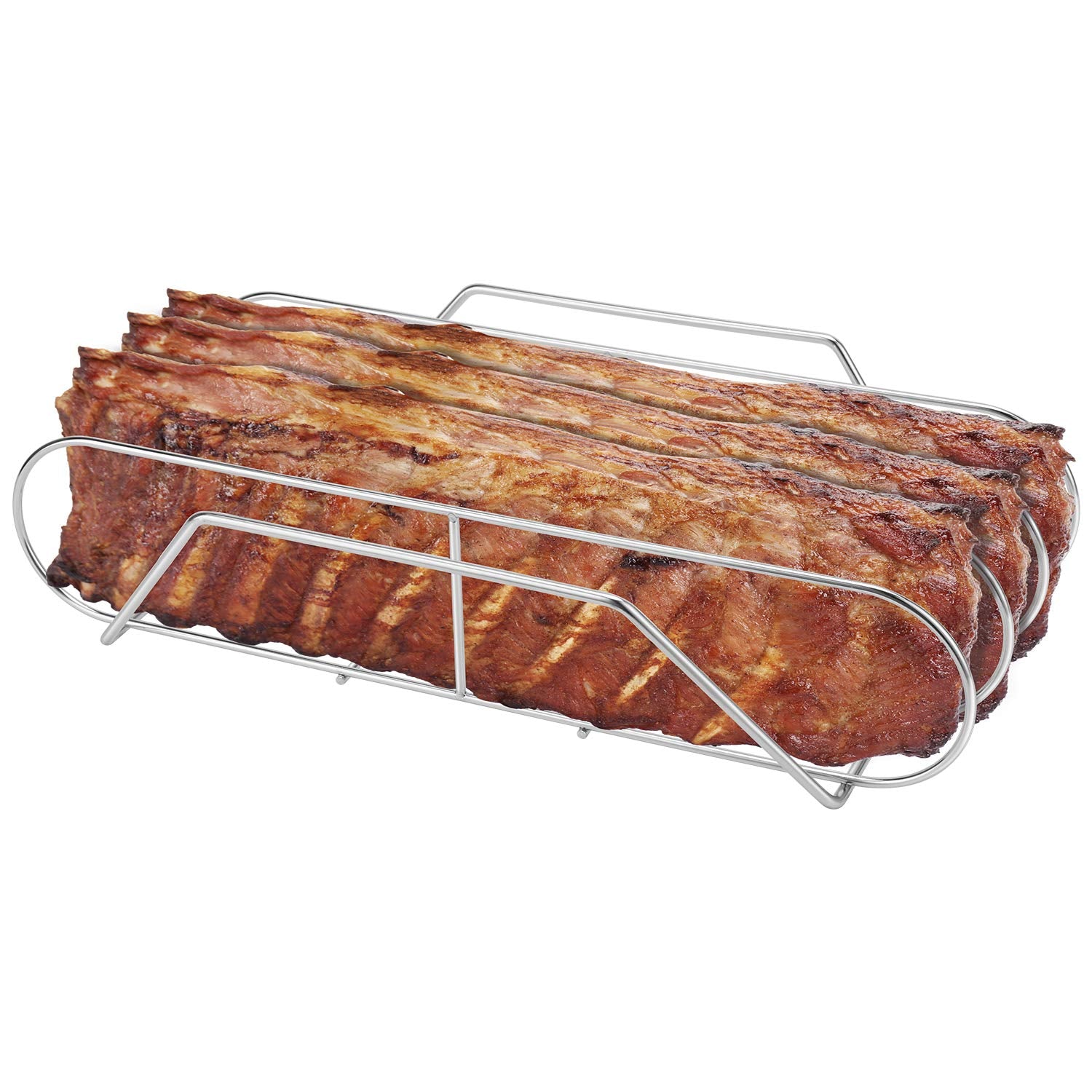 SOLIGT vista frontal del rack para costillas mostrando capacidad y diseño, ordena la parrilla