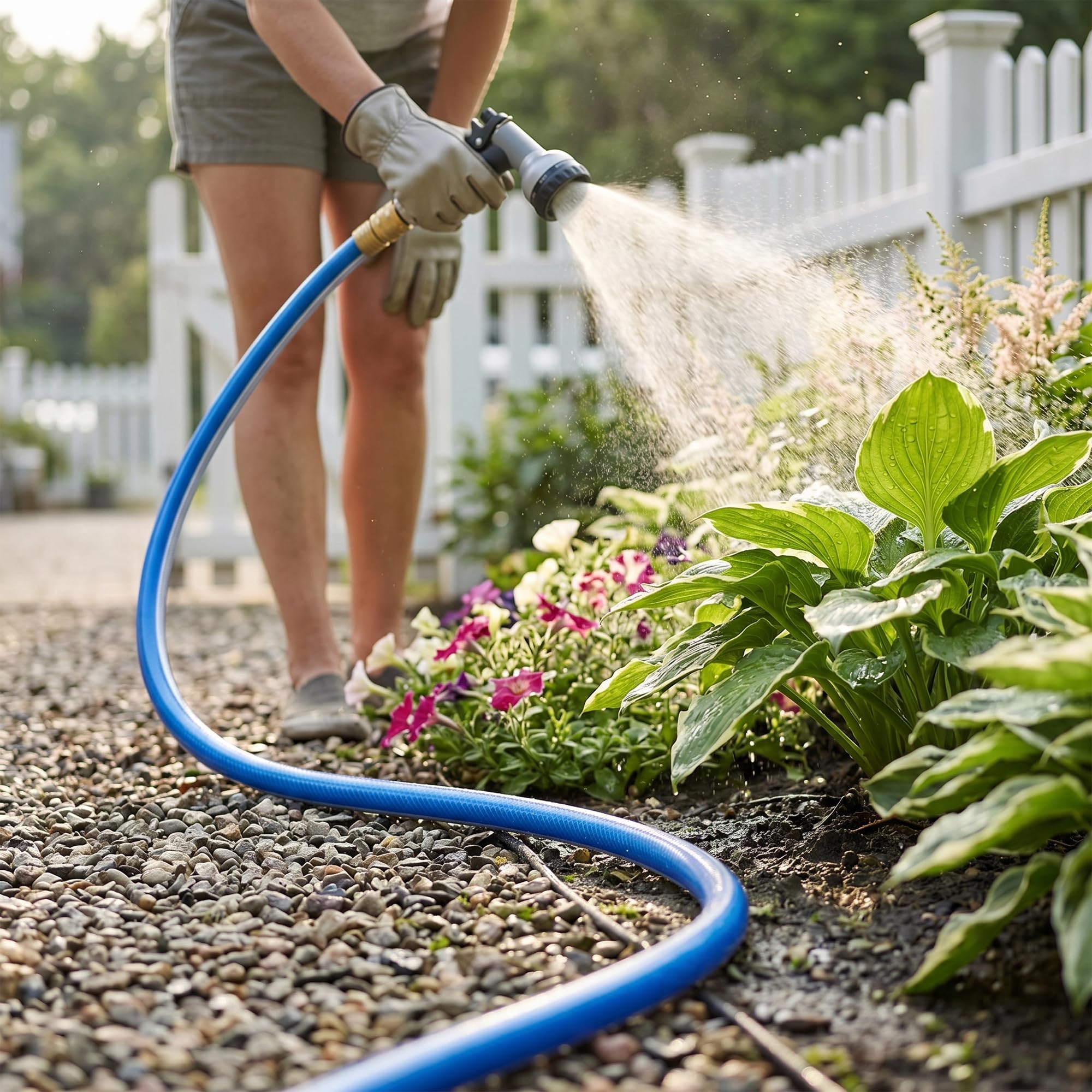 Solution4Patio manguera Lead-in Blue embalaje y etiqueta con especificaciones claras