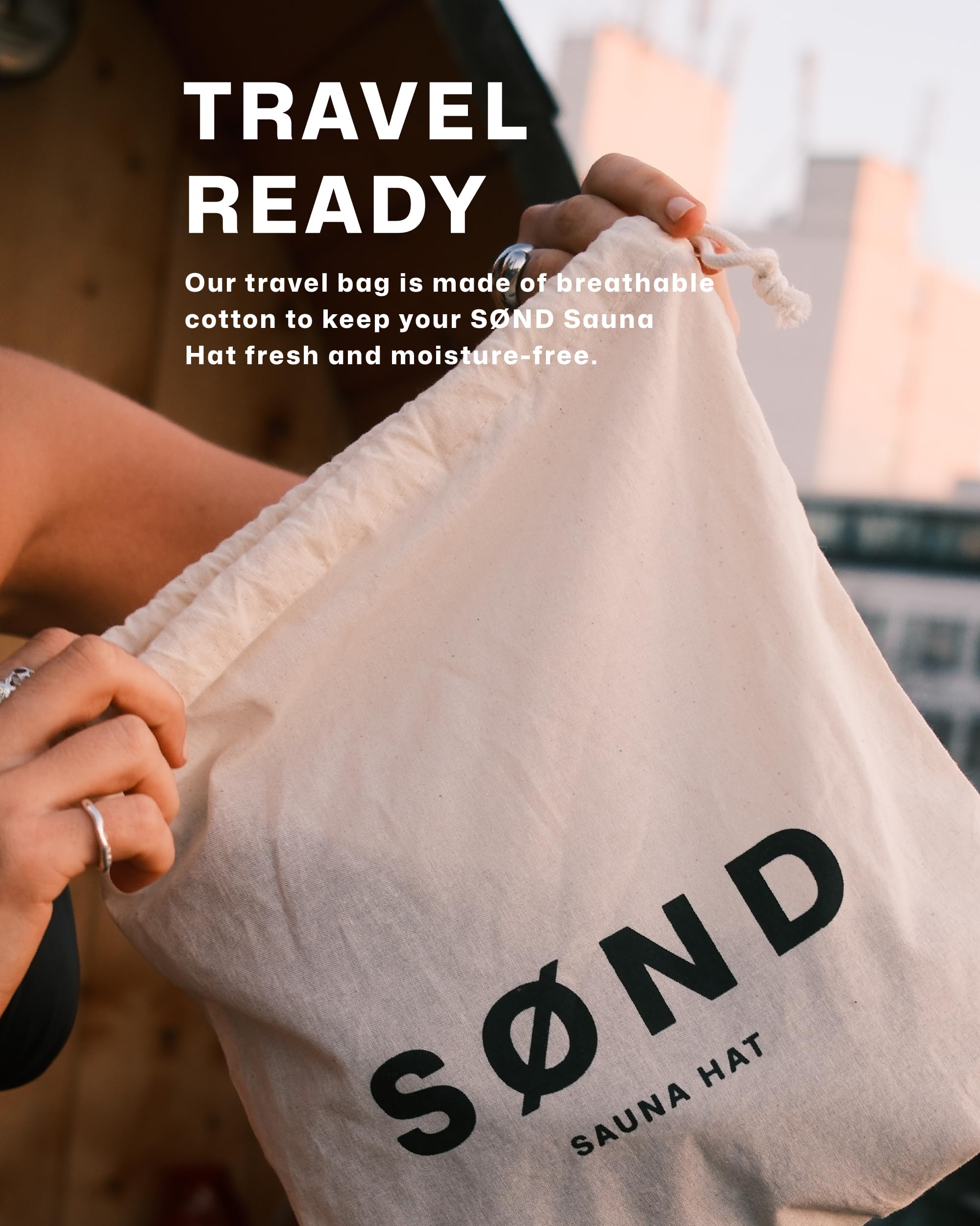 SØND bolsa de algodón transpirable que facilita transporte y ventilación