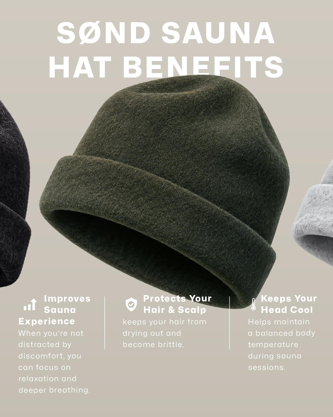 SØND gorra con funda de algodón lista para llevar al spa