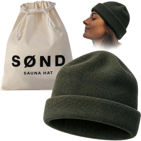 SØND gorra frontal verde mostrando diseño y ajuste cómodo